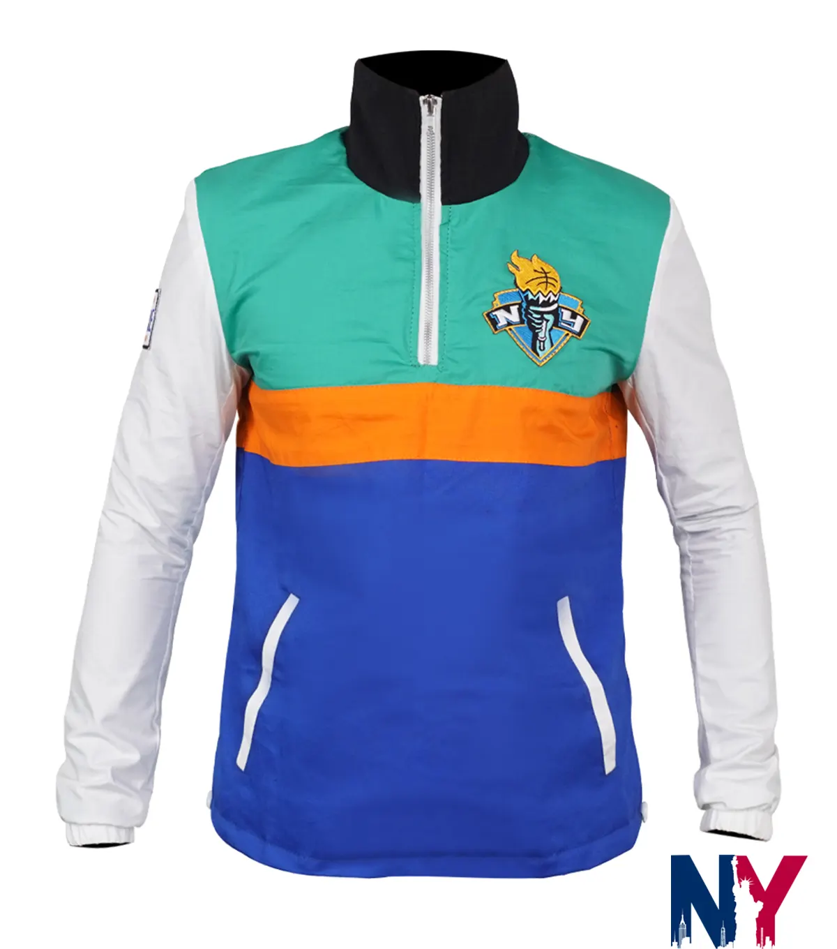 WNBA LVA-NYL New York Liberty New York or Nowhere Spike Lee Windbreaker Jacket front view