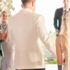 Wedding MrBeast White Blazer Back View