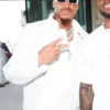 White Party 2026 Justin Jefferson White Leather Jacket