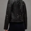 Women-All-Saints-Balfern-Studded-Black-Leather-Jacket-Back-View