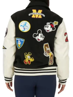 Womens-Black-Mickey-Mouse-Varsity-Jacket