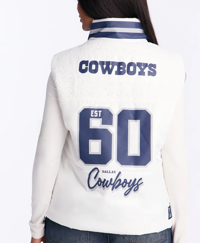 Women's Chicago Bears Full-Snap Denim Jacket Back View