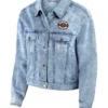 Women's Chicago Bears Full-Snap Denim Jacket Front View