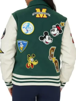 Womens-Mickey-Mouse-Green-Varsity-Jacket