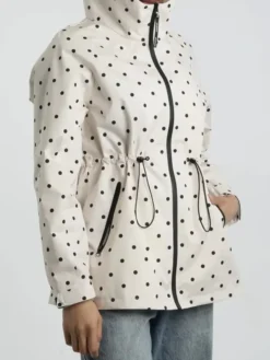 Womens-Puffit-Polka-Dot-Full-Zip-Rain-Jacket
