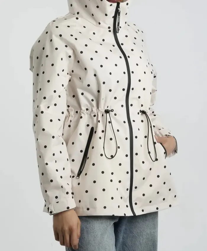 Womens-Puffit-Polka-Dot-Full-Zip-Rain-Jacket