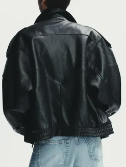 Zara-Viral-Black-Leather-Jacket-Back
