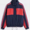 adidas x Asos Oversized Track Jacket In Navy Color Block Nylon