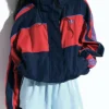 adidas x Asos women's Oversized Track Jacket In Navy Block Nylon
