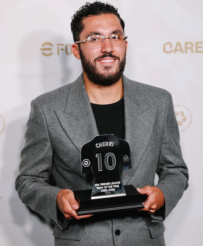 2026 Rayan Cherki PFA Awards Grey Wool Blazer
