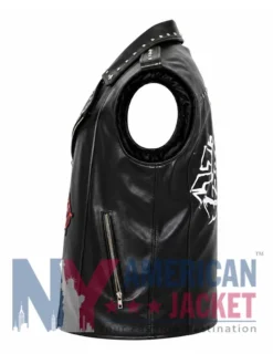 Across The Spider-verse Spider-Punk Black Leather Vest Buy