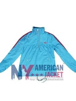 Adidas ASOS Over The Head Light Blue Polyester Jacket