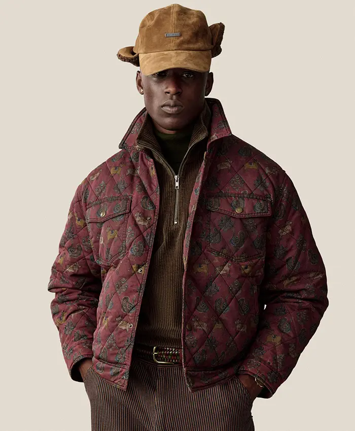Aimé Leon Dore Fall-Winter 2026 Burgundy Parachute Quilted Jacket front view