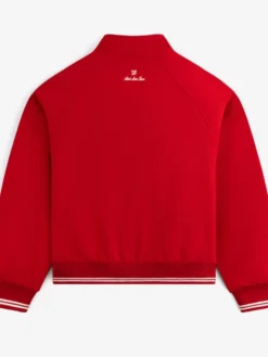 Aimé Leon Dore Fall-Winter 2026 NY Highlanders Red Wool Varsity Jacket back view