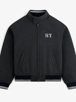 Aimé Leon Dore Fall-Winter 2026 NY Highlanders Wool Black Varsity Jacket front view