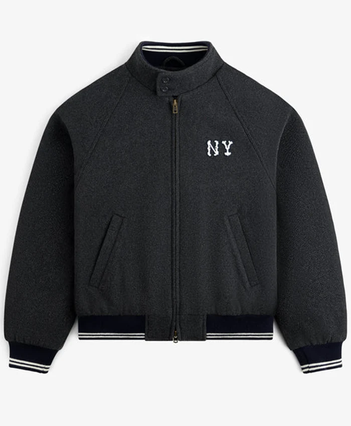 Aimé Leon Dore Fall-Winter 2026 NY Highlanders Wool Black Varsity Jacket front view