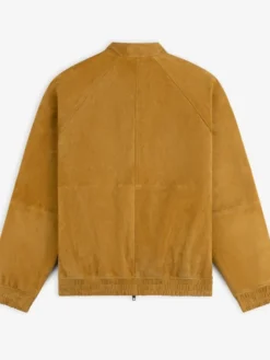 Aimé Leon Dore Fall-Winter 2026 Tan Suede Leather Cafe Racer Jacket back view
