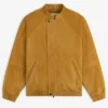 Aimé Leon Dore Fall-Winter 2026 Tan Suede Leather Cafe Racer Jacket front view