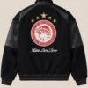 Aimé Leon Dore Fall-Winter Olympiacos F.C. 2026 Black Varsity Jacket back view