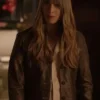 Alexandra Templer Only Murders in the Building S04 Brown Leather Jacket front view