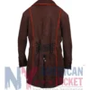 Alice in Wonderland Mad Hatter Brown Suede Leather Coat inspired by Johnny Depp with Full-Length Sleeves