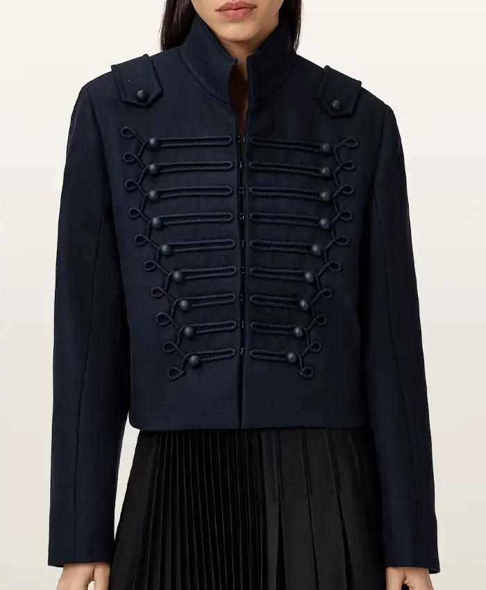 All Saints Navy Wool Napoleon Jacket