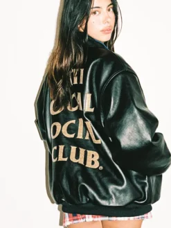Anti Social Social Club Fall-Winter 2026 Capsule 2 Black Leather Jacket back view