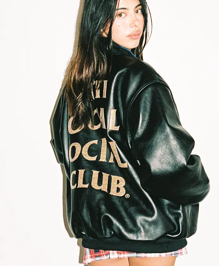 Anti Social Social Club Fall-Winter 2026 Capsule 2 Black Leather Jacket back view