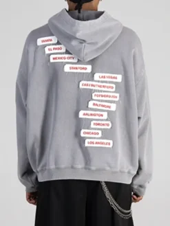 BTS Jungkook ARIRANG World Tour Baltimore Grey Fleece Hoodie view