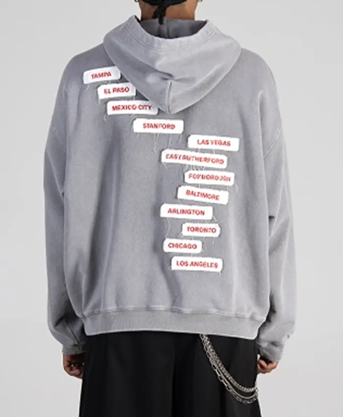 BTS Jungkook ARIRANG World Tour Baltimore Grey Fleece Hoodie view