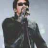 BTS Jungkook World Tour Baltimore ARIRANG Black Leather Vest side view