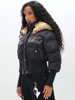 Baby-Phat-Black-Cropped-Puffer-Jacket-With-Fur-Hood