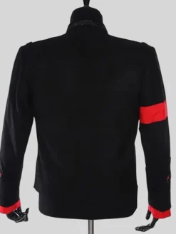 Back View of Hussar Award Ceremony Michael Jackson Black Napoleon Jacket
