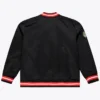 Back View of WWE SummerSlam 2026 Mitchell & Ness Black Full-Snap Satin Jacket