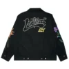 Back view of Lollapalooza Music Fest 2024 Run To The Sun Black Cotton Jacket
