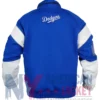 Back view of MLB Team Los Angeles Dodgers The Gust Blue Full-Zip Jacket