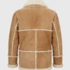 Back view of men's Marlboro Man brown shearling jacket