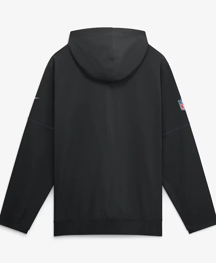 Baltimore-Ravens-Nike-Sideline-Anorak-Half-Zip-Hooded-Black-Jacket-Back