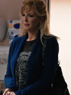 Beth Dutton TV-Series Yellowstone Season 04 Blue Wool Coat front view