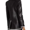 Bev Melon Only Murders in the Building S04 Black Leather Blazer side view