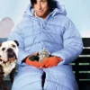 Blue Adam Sandler Little Nicky Jacket featuring full sleeves, hooded style collar, and winter fashion appeal