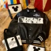 Shop Boxlunch Saturday D23 Kingdom Hearts Black Leather Bomber Varsity Jacket For Sale
