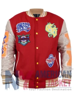 Breezy Bowl XX Chris Brown Red Varsity Jacket