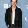 Bryce Alakai Variety’s Power of Young Hollywood Black Leather Wool Jacket sale