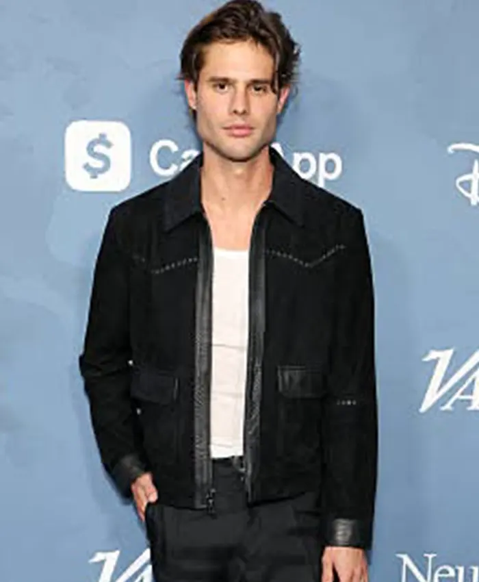 Bryce Alakai Variety’s Power of Young Hollywood Black Leather Wool Jacket sale