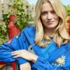 Buy Cara Theobold Jo Blue Cotton Hooded Patches Zomboat Jacket Sale
