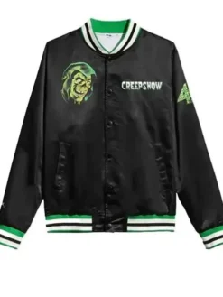 Buy-Halloween-The-Creepshow-Retro-Black-Satin-Bomber-Jacket