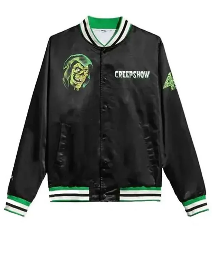 Buy-Halloween-The-Creepshow-Retro-Black-Satin-Bomber-Jacket