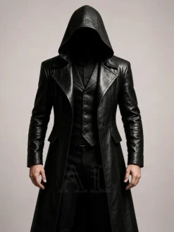 Buy-Halloween-x-Gothic-Black-Leather-Hooded-Trench-Costume-Coat-On-Sale