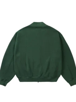 Buy Now Palace Pigment College The Deep Green Fleece Bomber Jacket back view